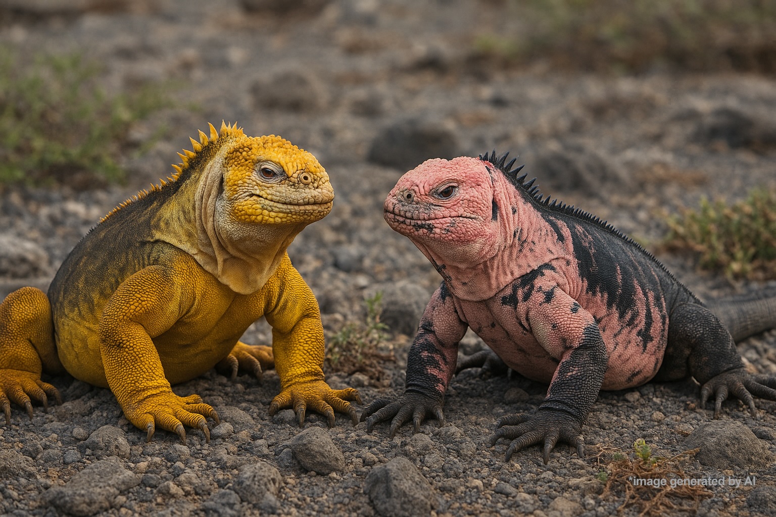 Meet the Galápagos Land Iguanas: Yellow and Even Pink